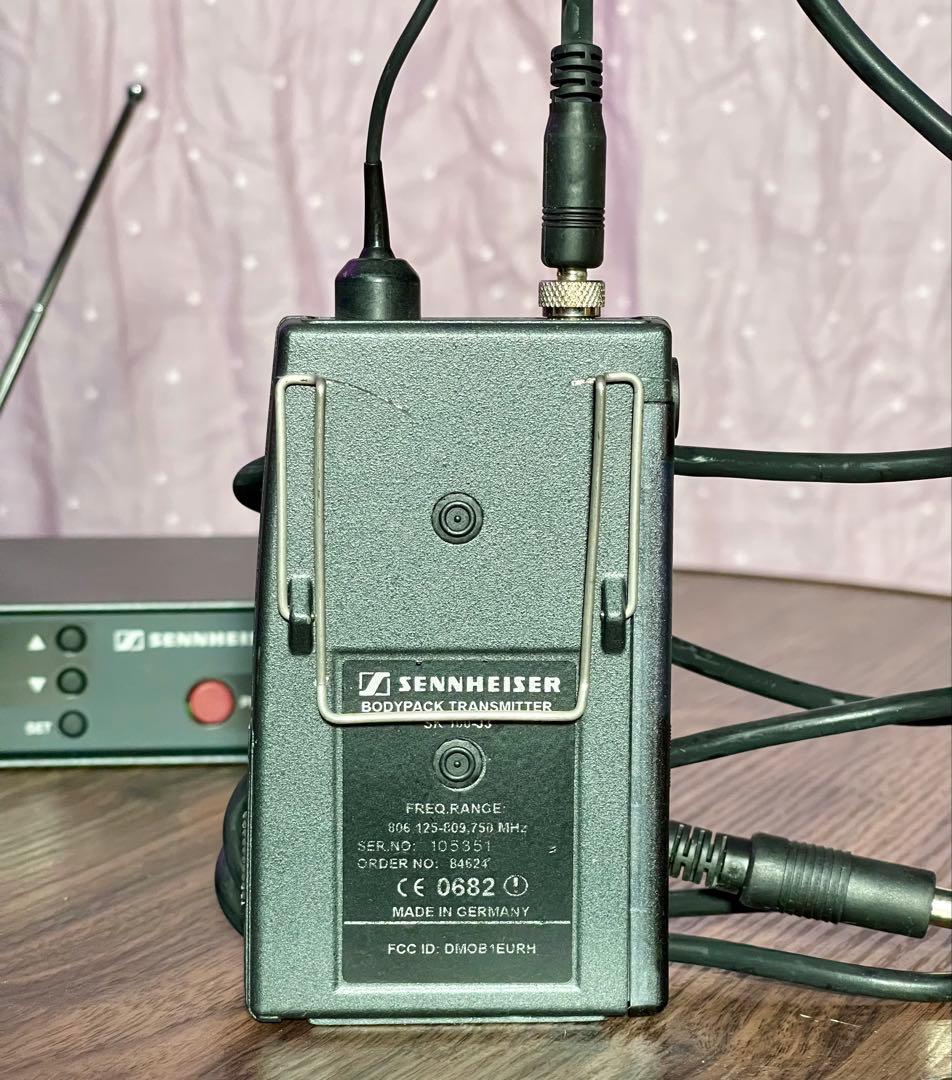 ⑥Sennheiser EW100 B帯 ワイヤレスシステム ラベリアマイク付き