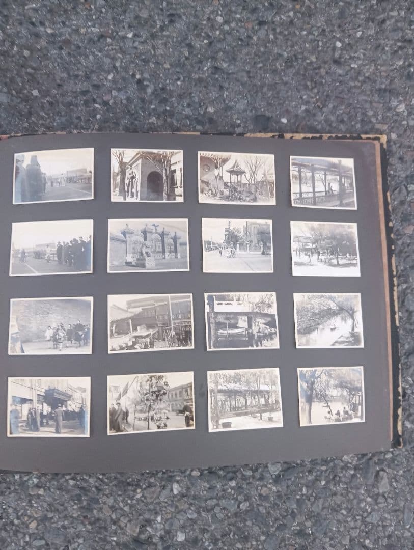 満州の古い写真　６７枚　貼り付け　アルバム　　風景　人物　建築　風俗　戦前