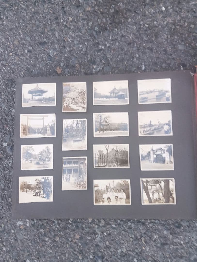 満州の古い写真　６７枚　貼り付け　アルバム　　風景　人物　建築　風俗　戦前