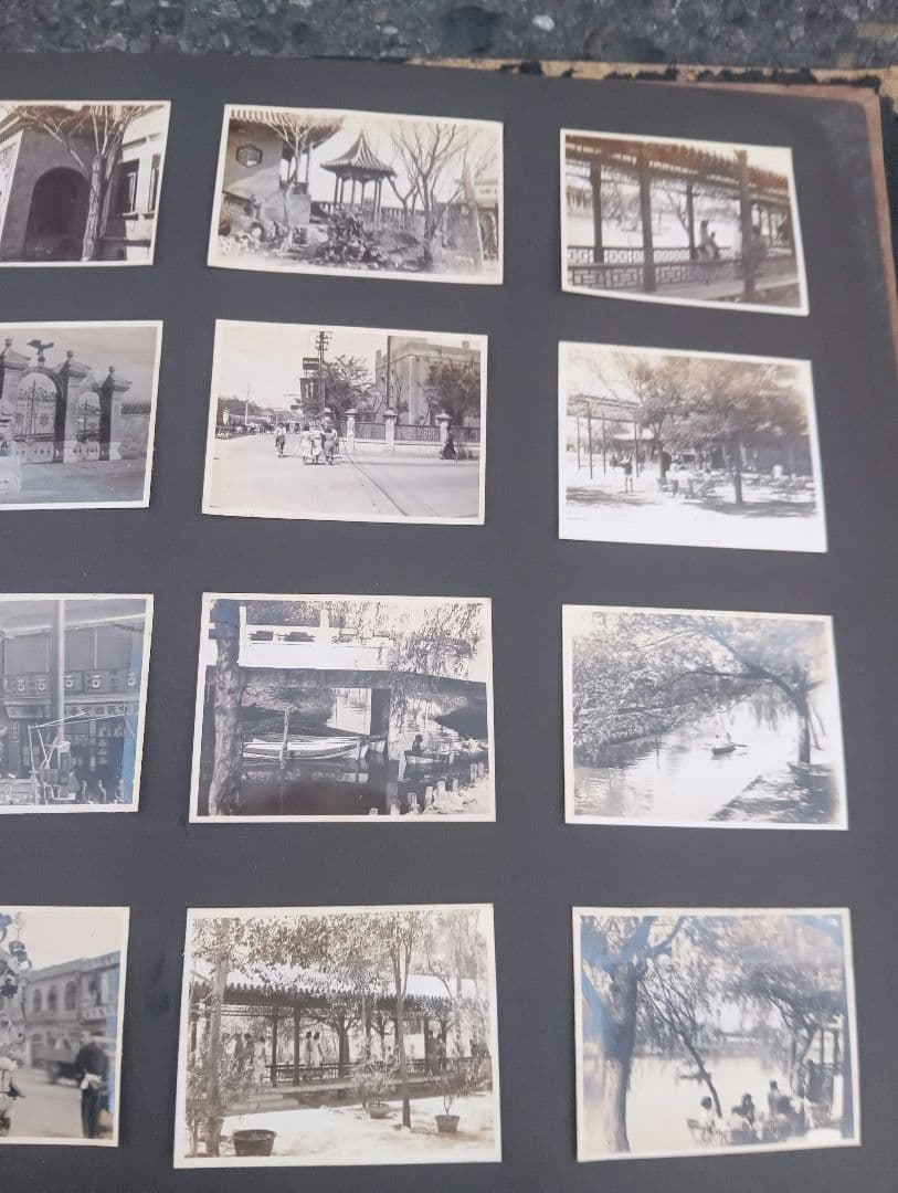 満州の古い写真　６７枚　貼り付け　アルバム　　風景　人物　建築　風俗　戦前