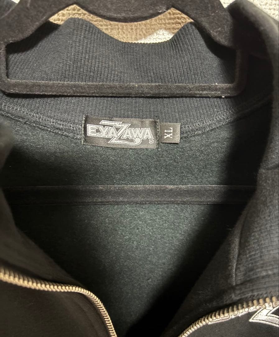 E.YAZAWA ブラック ジップアップ ジャケット パーカー XLサイズ