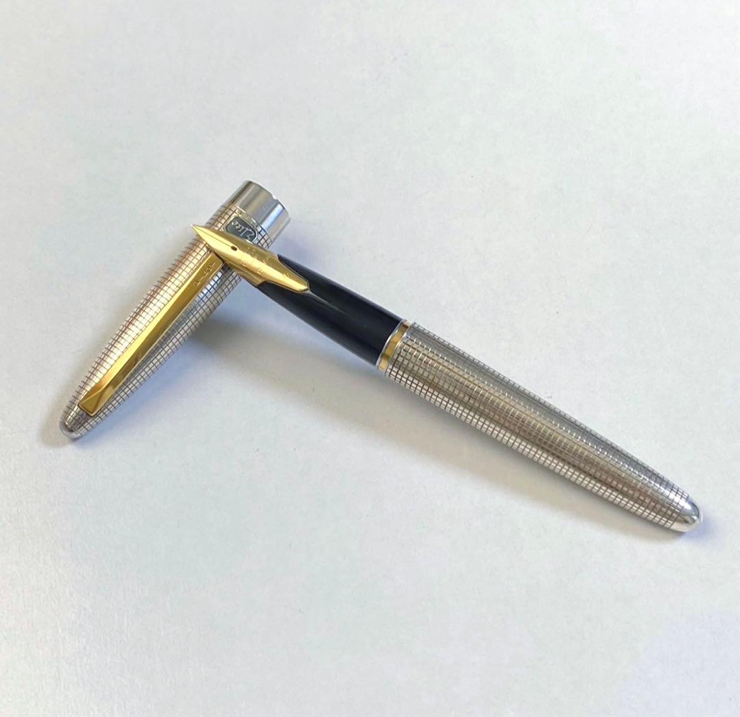 PILOT パイロット エリート スターリングシルバー 万年筆 ペン先 18K