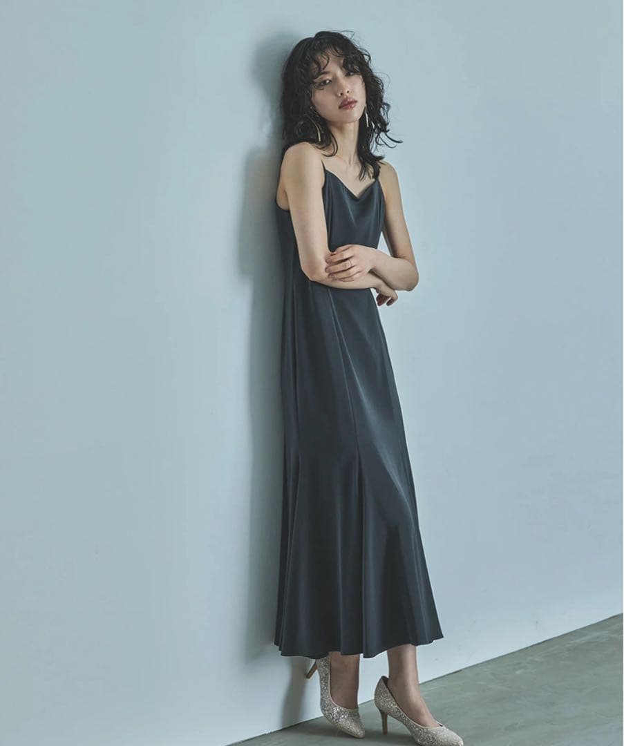 niana リーフ刺繍レースブラウスキャミワンピースセット M