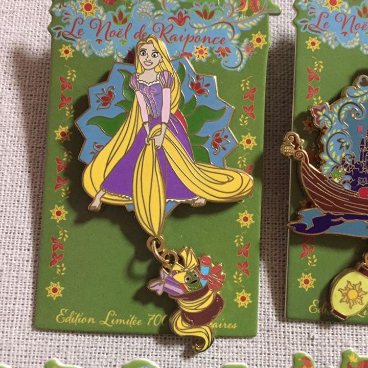 パリディズニー LE700 塔の上のラプンツェル クリスマス ピンバッジ セット