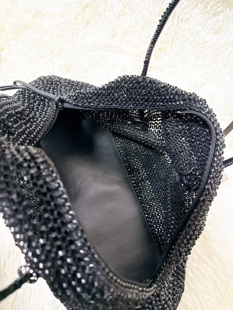 アンテプリマ ANTEPRIMA スカル ビジュー ワイヤーバッグ ブラック