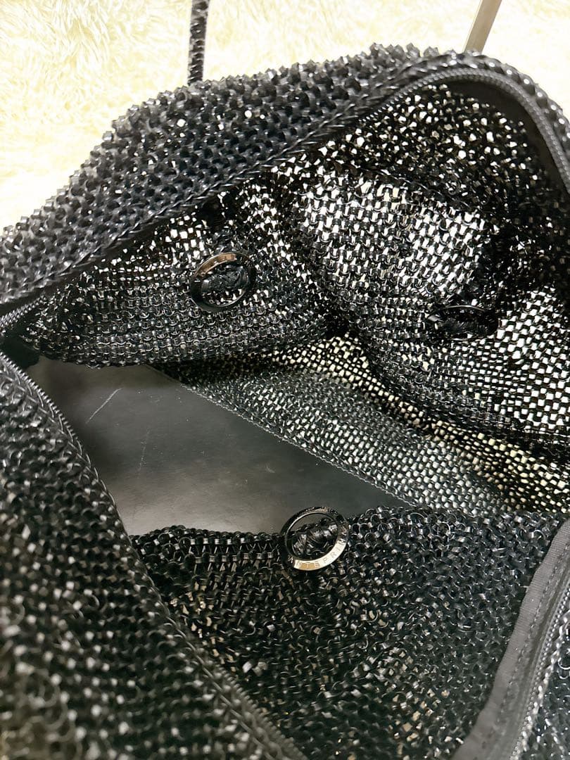 アンテプリマ ANTEPRIMA スカル ビジュー ワイヤーバッグ ブラック