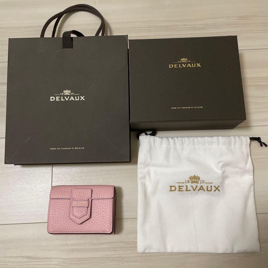 DELVAUX デルヴォー　三つ折り財布 ピンク