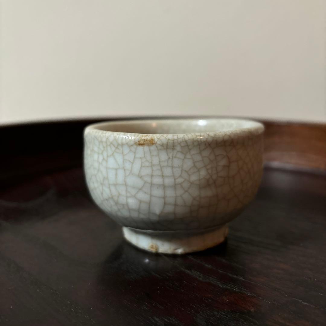 李朝　白磁ぐい呑み　盃　猪口　古伊万里　平佐　江戸時代　骨董　秦秀雄　白洲正子