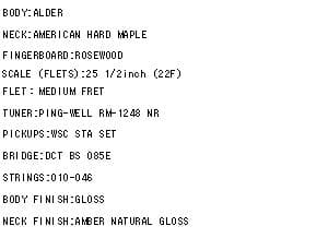 ギター Bacchus BST-600K BLK