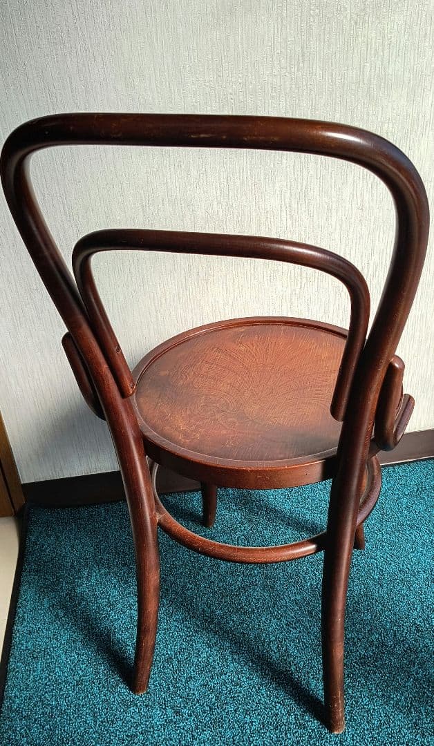 曲げ木デザイン 木製　椅子 ブラウン　アンティーク