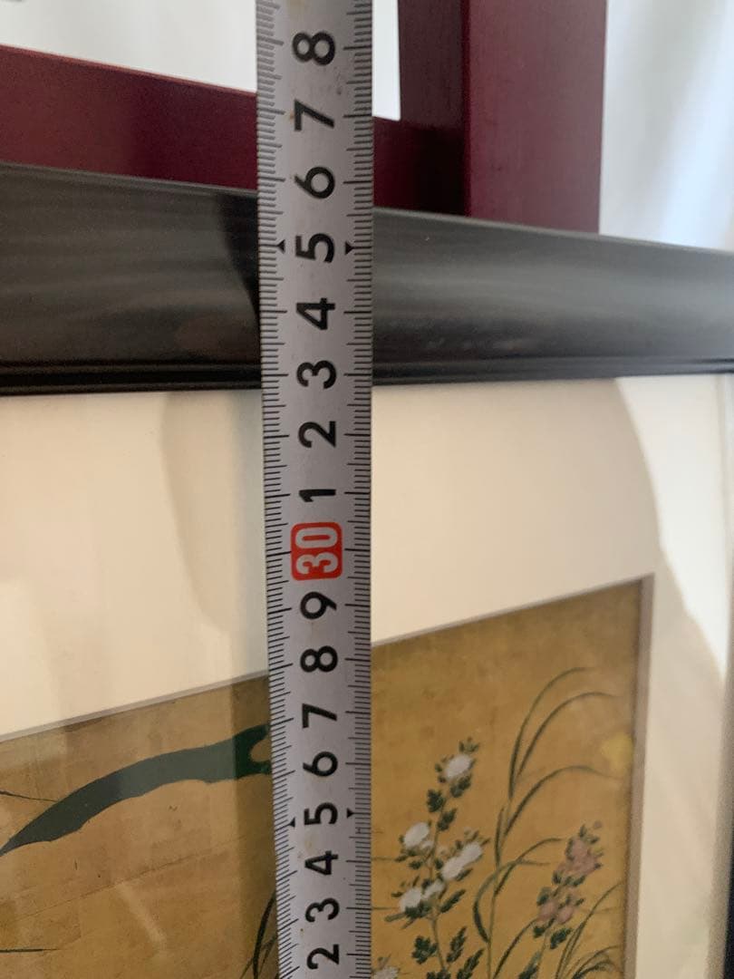 四季草花図　印刷画　日本画 フレーム　額装　額縁