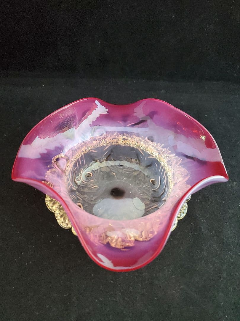 アンティーク ジャムポット ヴァセリンガラス 1880年頃 英国製