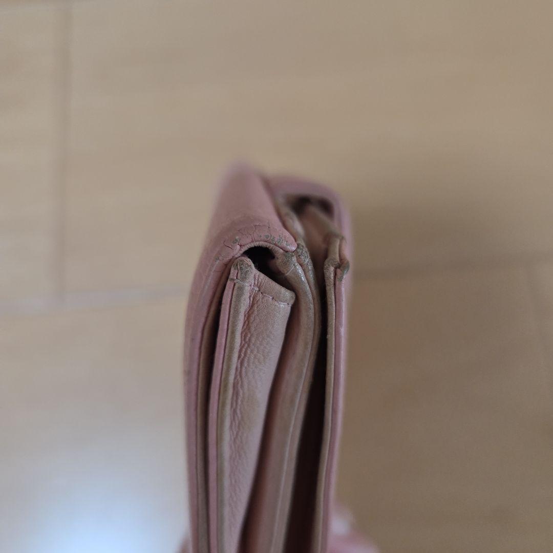 CHANEL キャビアスキン 二つ折り財布 ピンク　シャネル