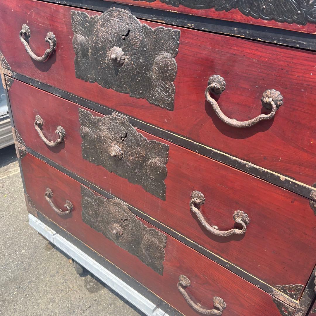 【アンティーク】昭和レトロ 時代箪笥 仙台箪笥 和簞笥 和風キャビネット 古民家