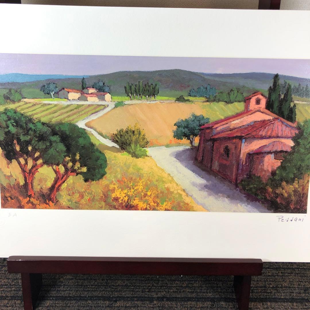 ペッサーニ　「トスカーナの平和な陽光」版画(ジクレー) シート　額縁無し　美品