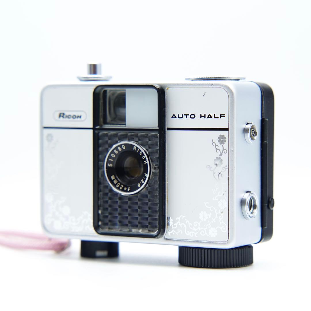 【動作確認・清掃済み＊試写あり】カメラケースつ付き♪リコーオートハーフE 花柄