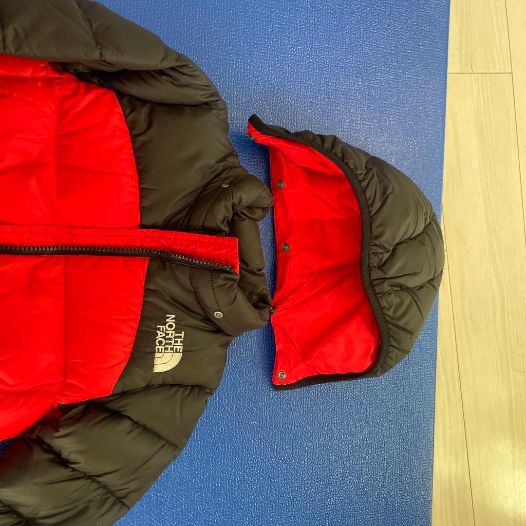 THE NORTH FACE キッズダウンジャケット 黒/赤