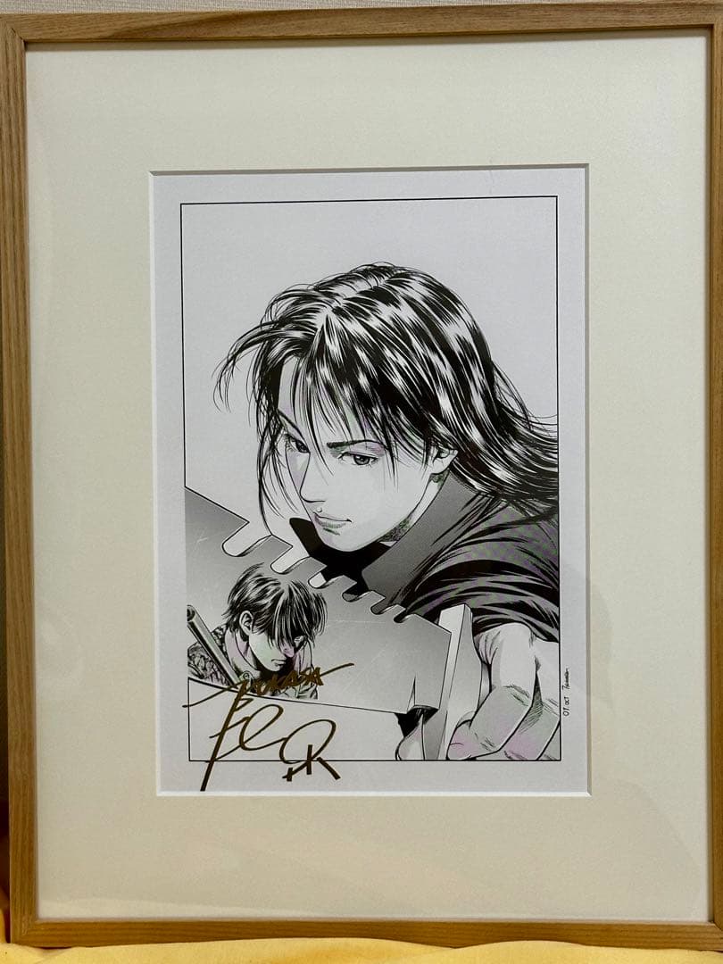 エンジェルハート サイン付き複製原画 B4 額装品 シャンイン 北条司