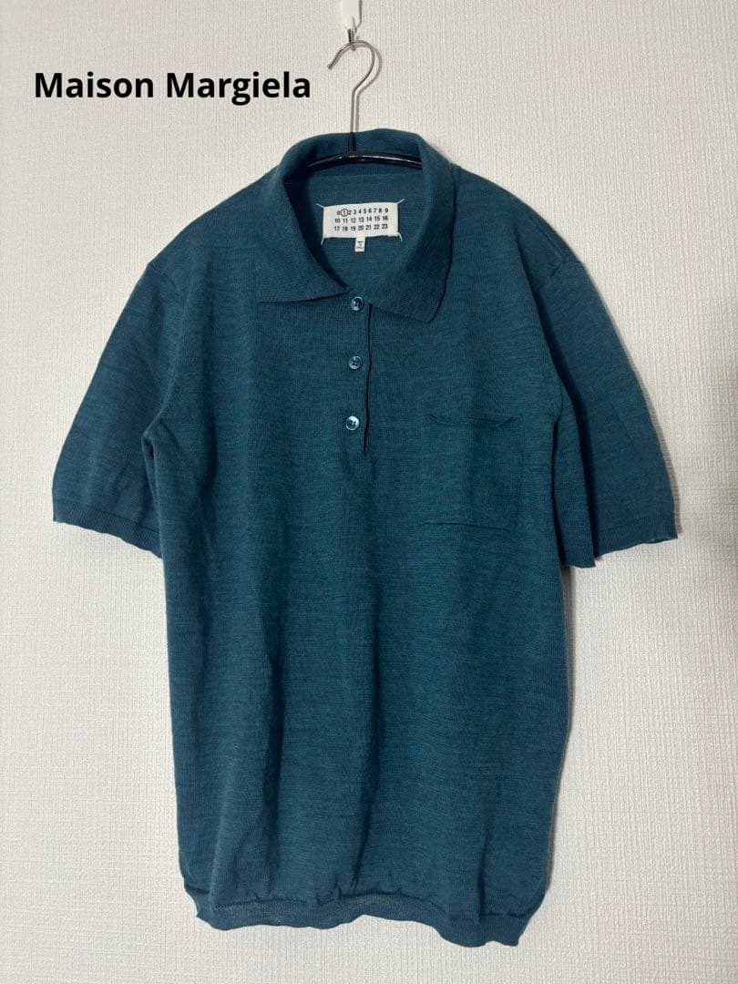 Maison Margiela 16AW ウールニット 半袖 ポロシャツ