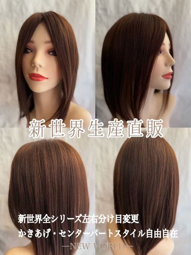 2026新世界　人毛　ウィッグ　フルウィッグ　シルクスキン　医療ウィッグ　レミー