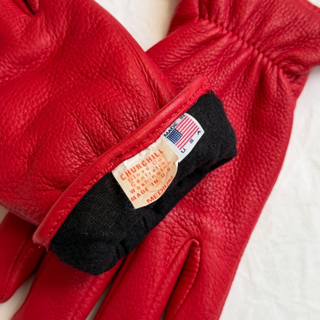 小物 churchill red leather glove sullen