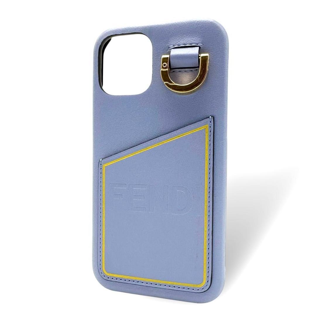 FENDI フェンディ iPhoneケース レザー　リング　カードスロット付き