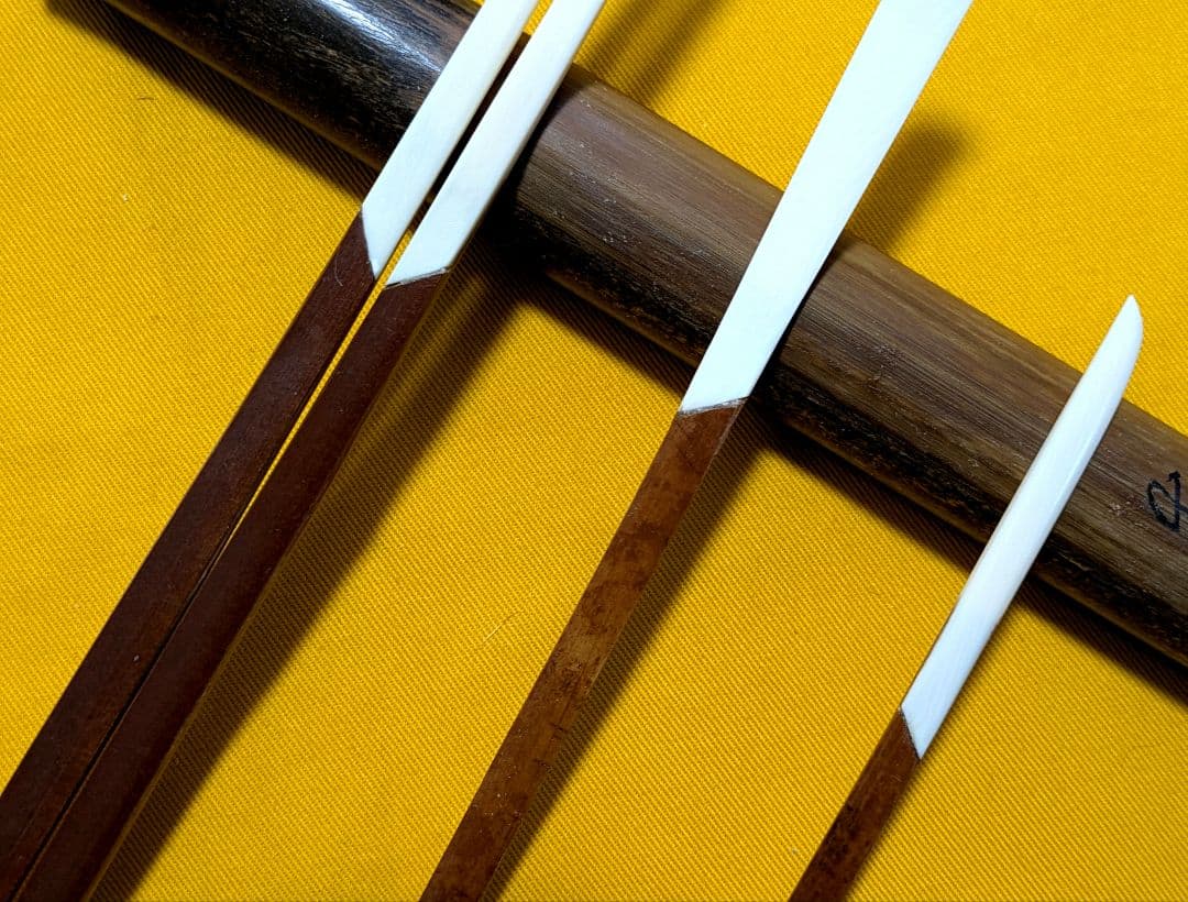 【閉店売り尽し】本煤竹挟継茶杓・菓子箸・菓子切3点セット