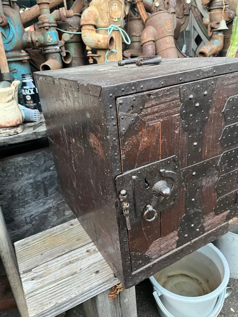 レトロ舟金庫、舟金庫、レトロ金庫、木製金庫、昭和レトロ金庫、舟箪笥