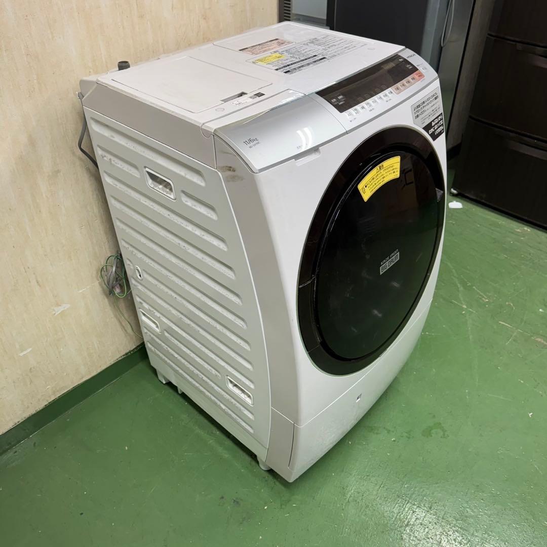 114 日立ビッグドラム　乾燥付　洗濯機　乾燥　11/6kg 小型　一人暮らし