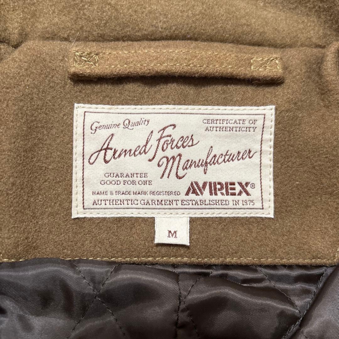 【☆極美品☆】ウルトラレア AVIREX レザーコートMカーキ 紳士の極上品