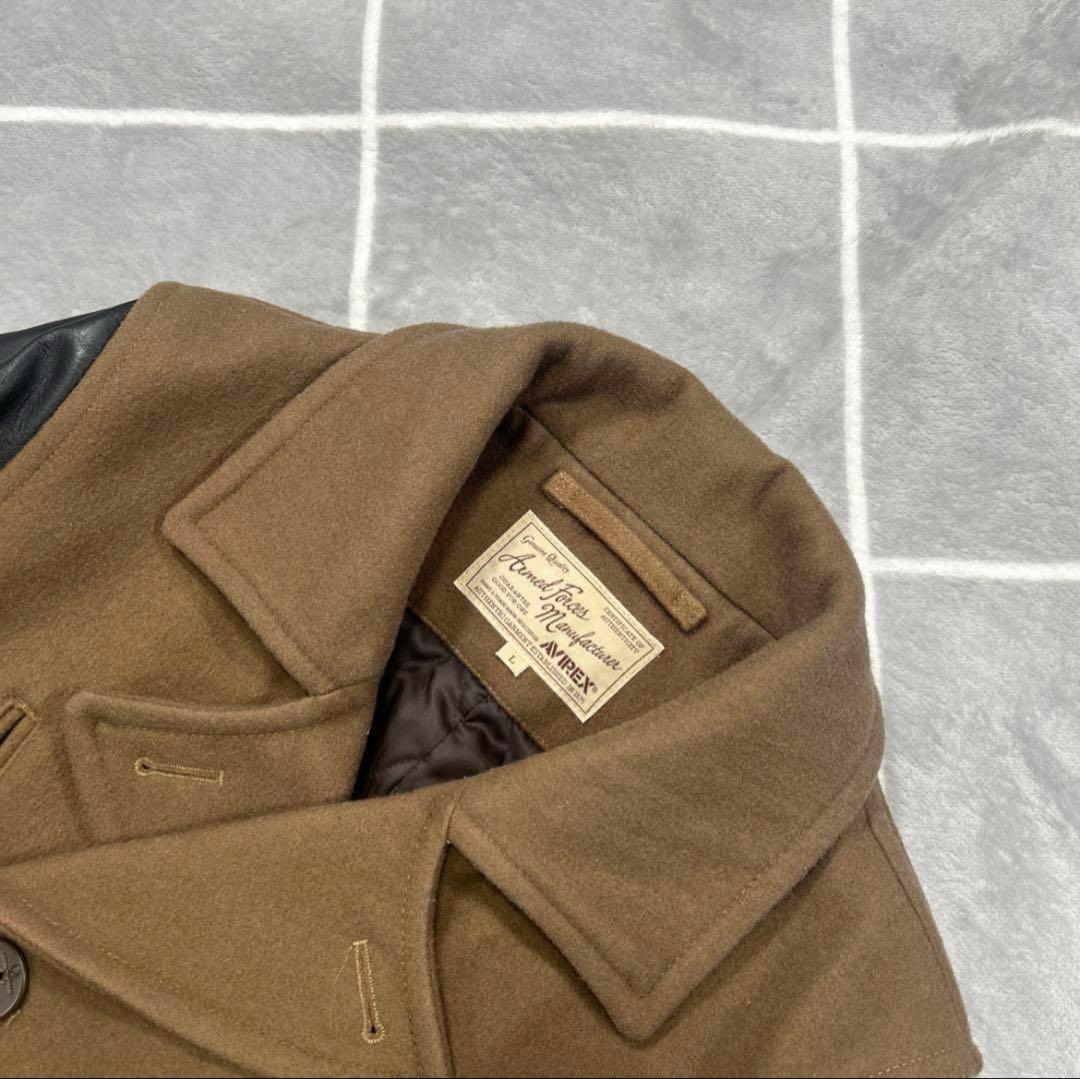 【☆極美品☆】ウルトラレア AVIREX レザーコートMカーキ 紳士の極上品