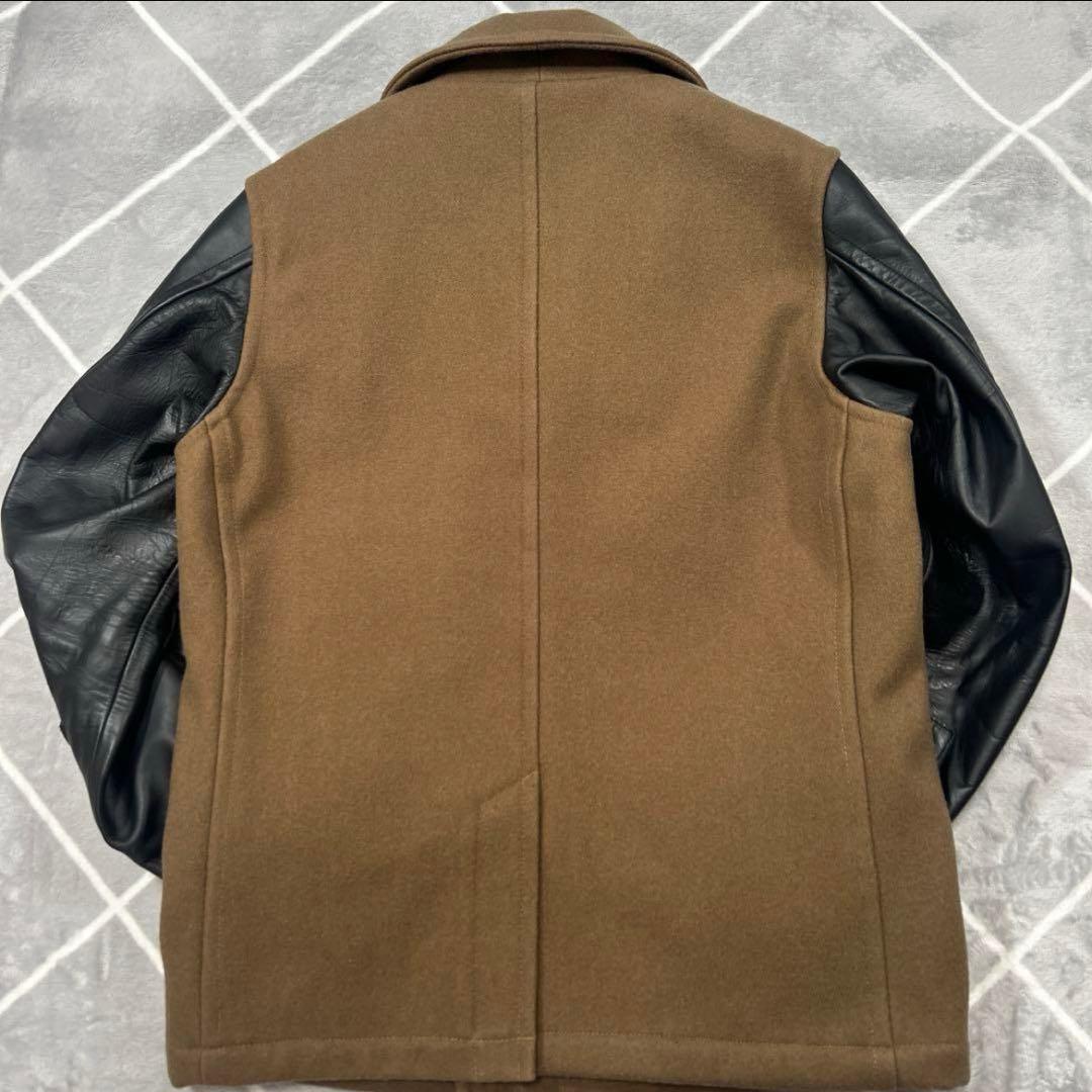 【☆極美品☆】ウルトラレア AVIREX レザーコートMカーキ 紳士の極上品