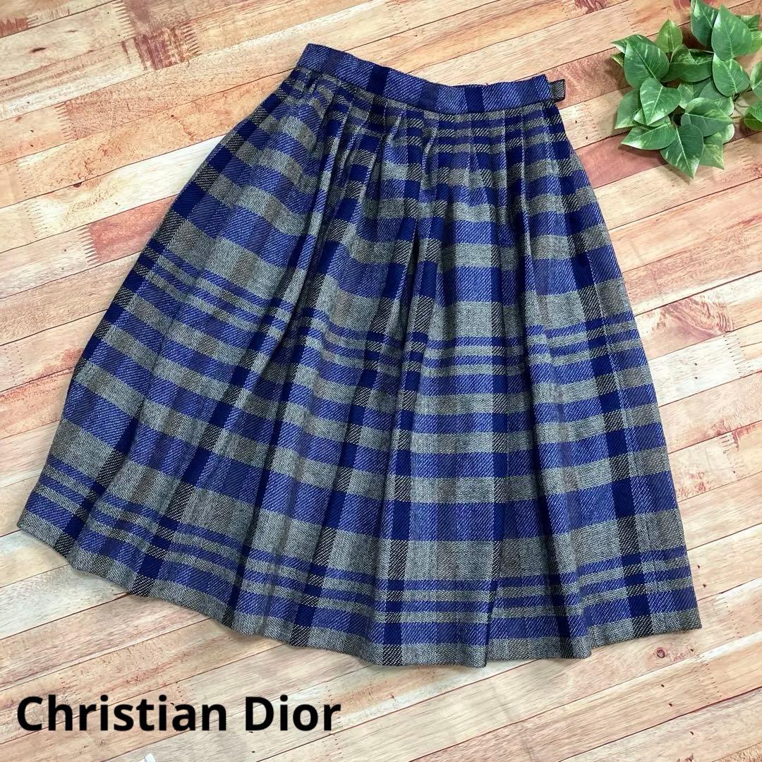 Christian Dior ウール ヴィンテージ プレタポルテ チェック柄 S
