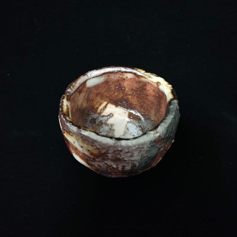 新作　樋口雅之　窯変鼠志野酒呑