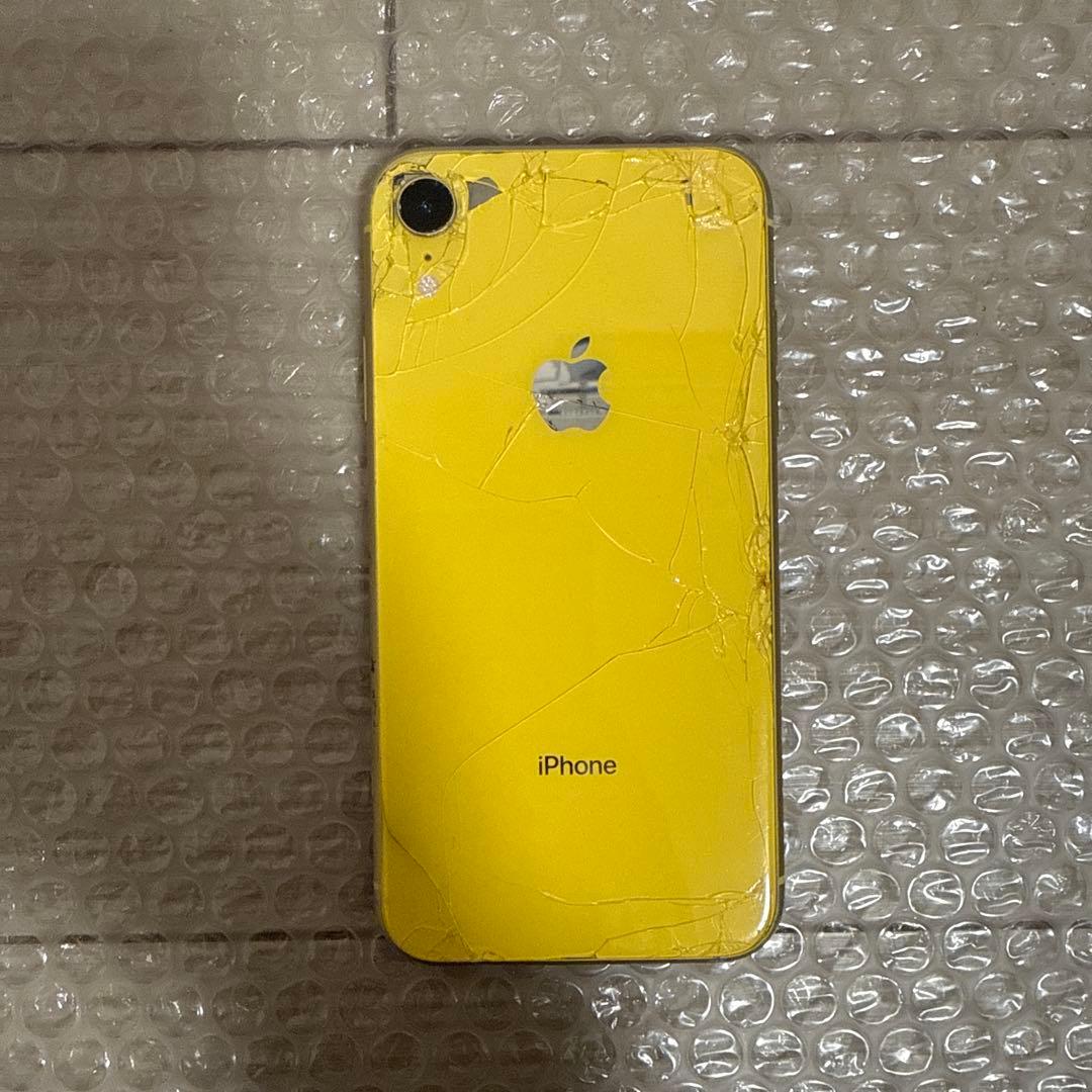 【背面割れあり】iPhoneXR 64GB イエロー