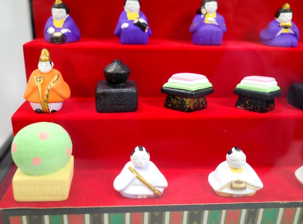 雛人形五段飾り十五人揃い（ガラスケースつき）