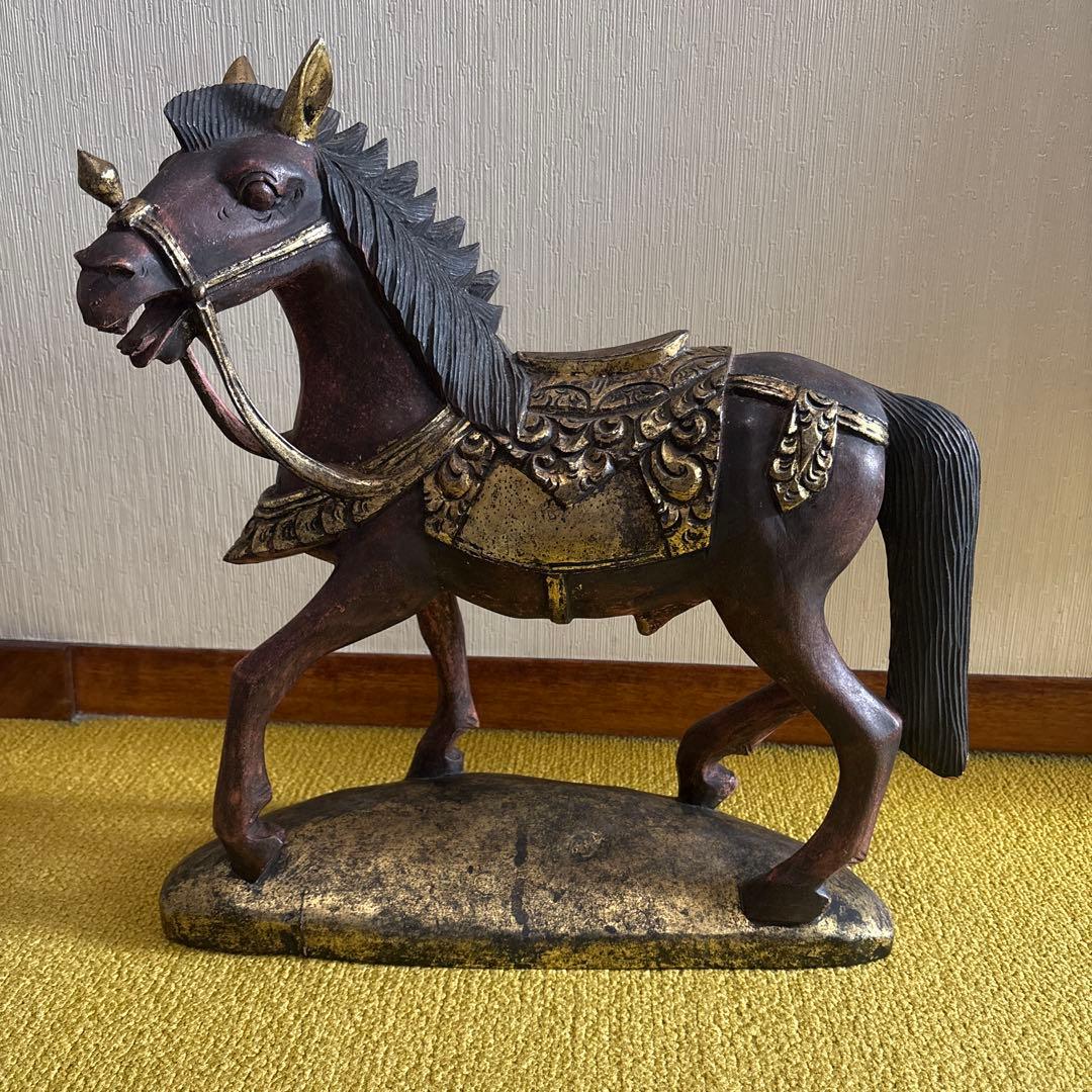 馬の彫刻 アンティーク