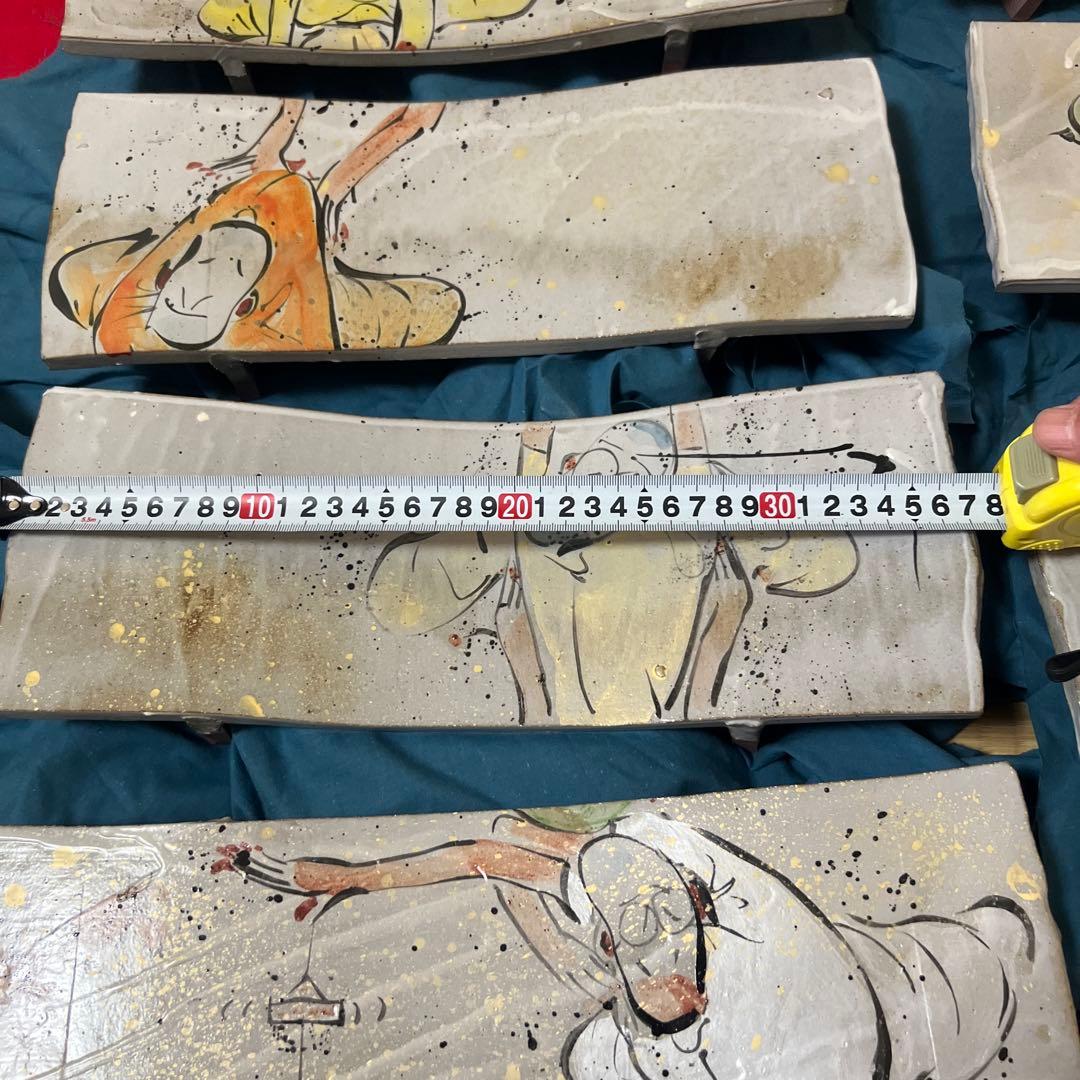 コレクション　未使用品　佐藤敏 お皿　九枚セット　本物保証品 供箱　共布