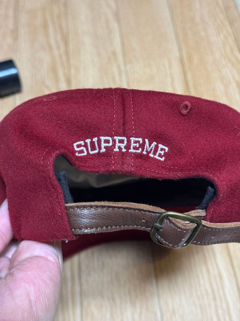 Supreme S Logo 6パネルベースボールキャップ　赤