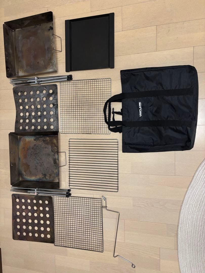 ファイアグリルセット(焚き火台2個＋オプションパーツ)