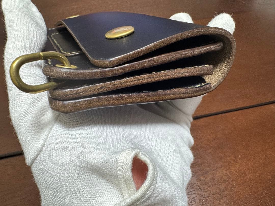 トラッカーウォレットロング【クロムエクセル】3層 シニュー糸ナチュラル使用