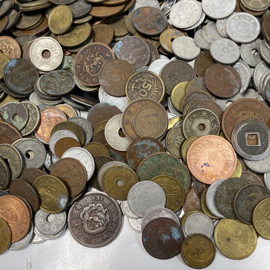 日本の古銭 明治 大正 昭和 レトロ まとめ売り 正味4.5kg NO.55