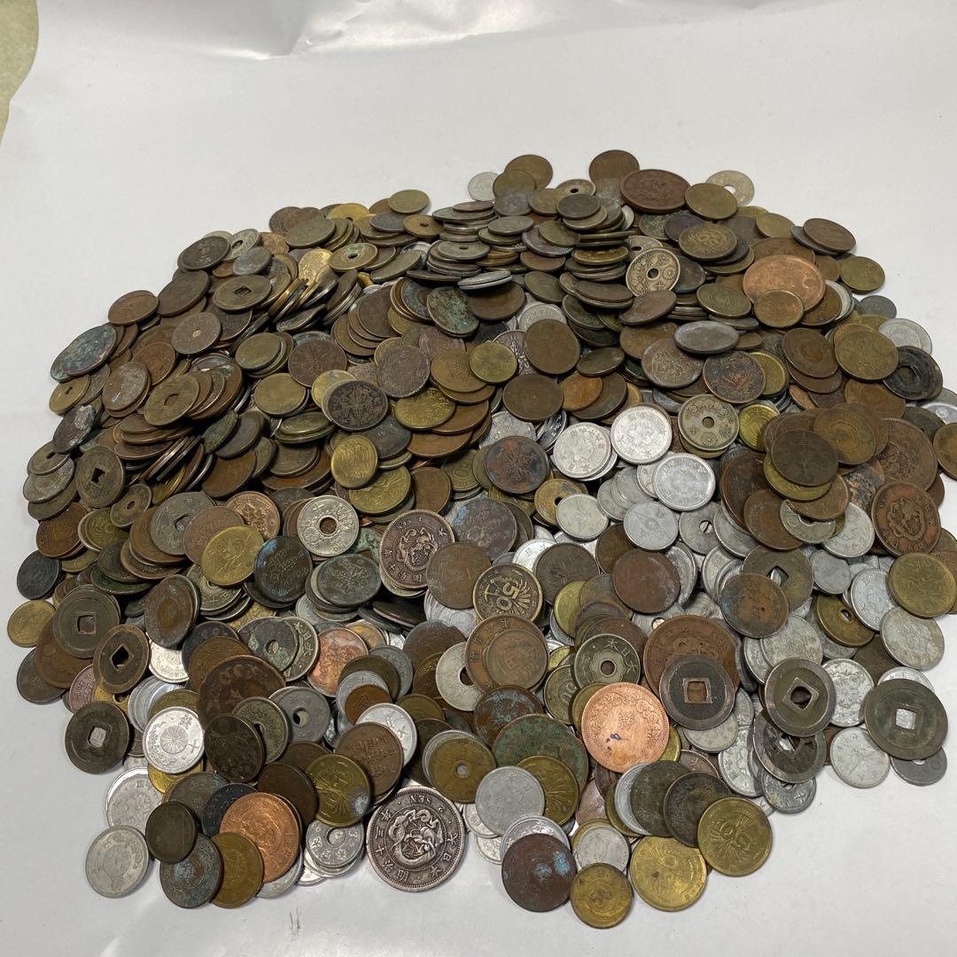日本の古銭 明治 大正 昭和 レトロ まとめ売り 正味4.5kg NO.55