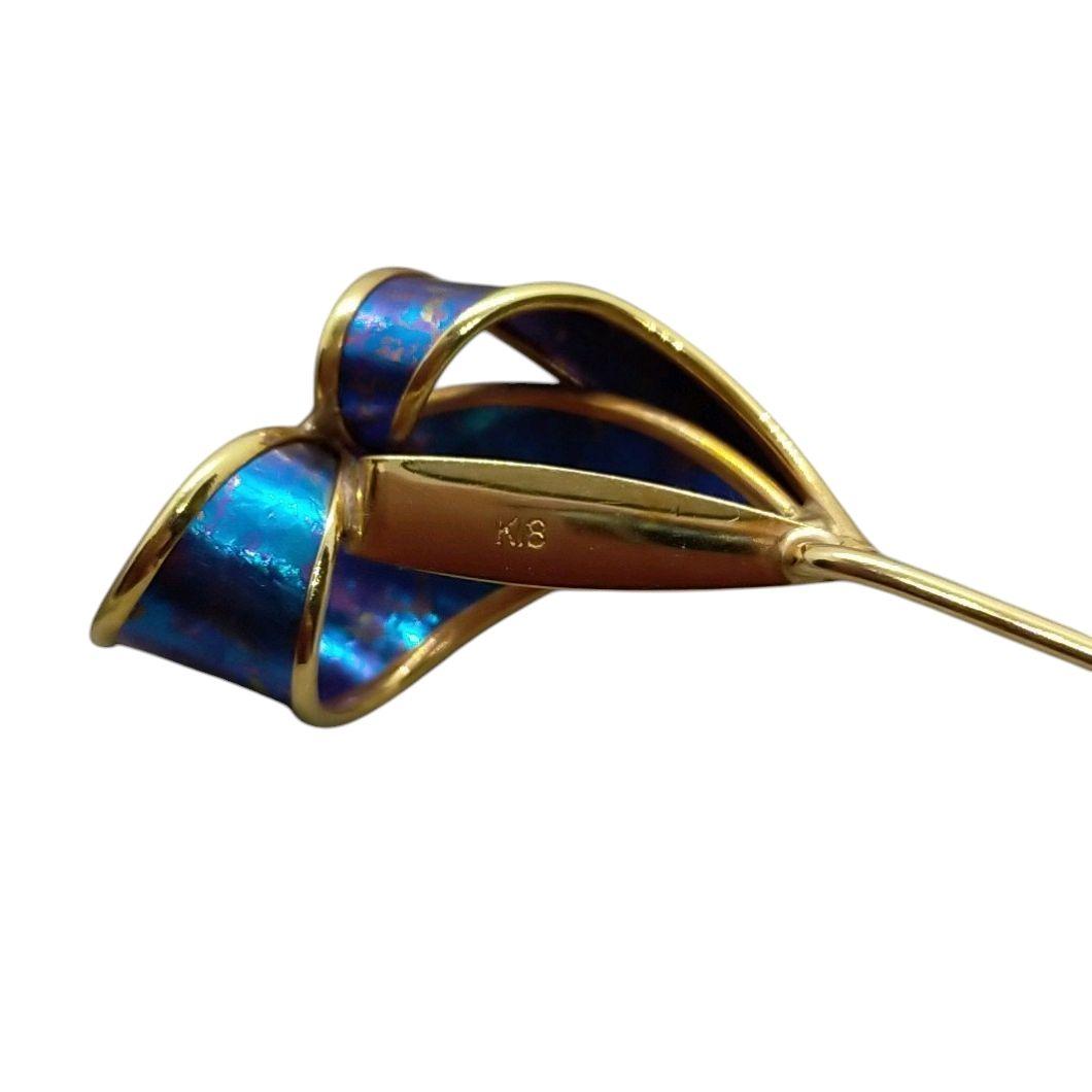 K18 チタン ハットピン ピンブローチ