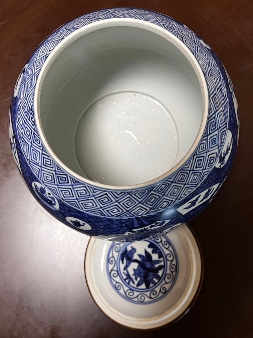 喜泉　橋本喜泉　茶道具　水指　染付　山水　芋頭　箱有り