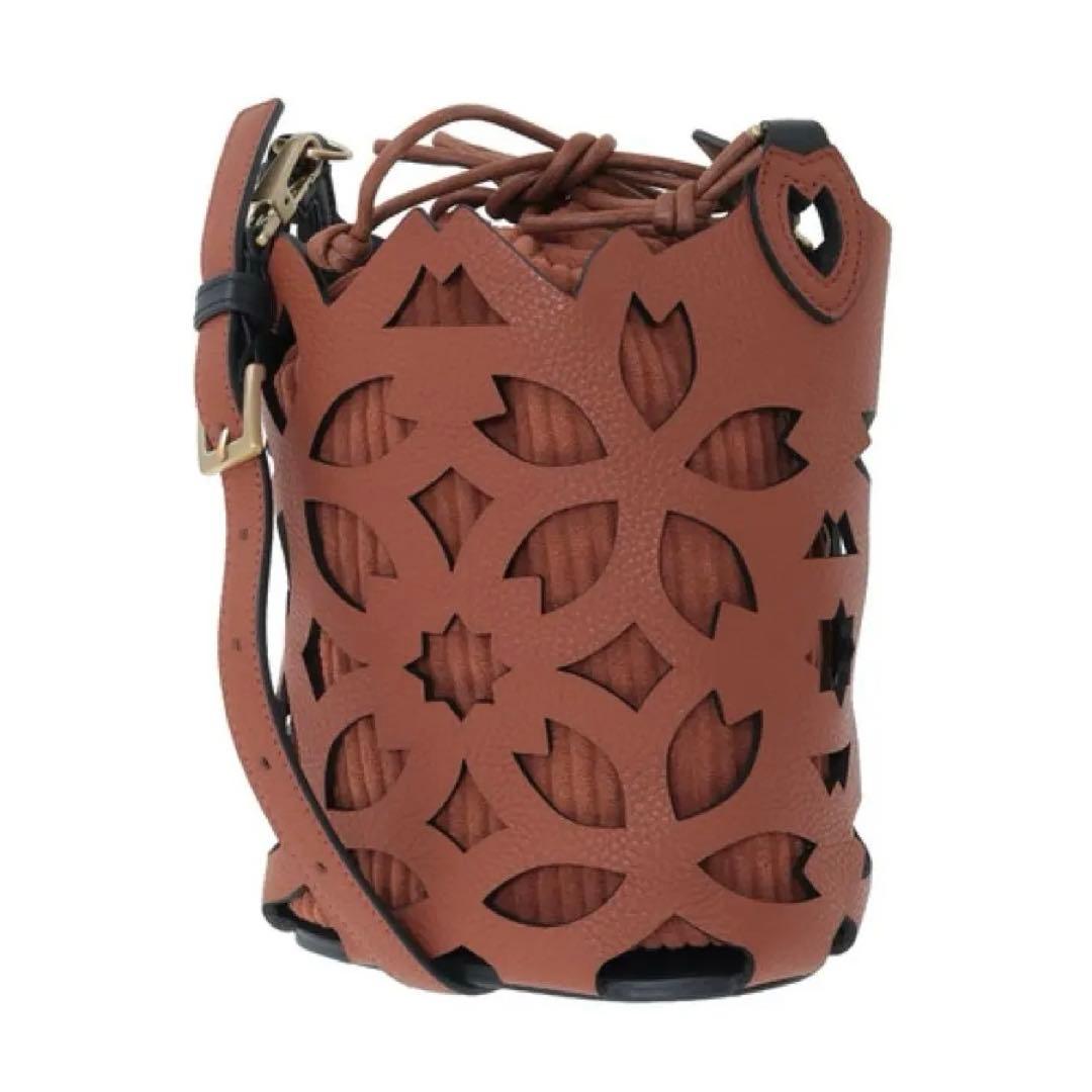 最終値下げ！ 新品 genten リバーシブルカットワーク ショルダーバッグ