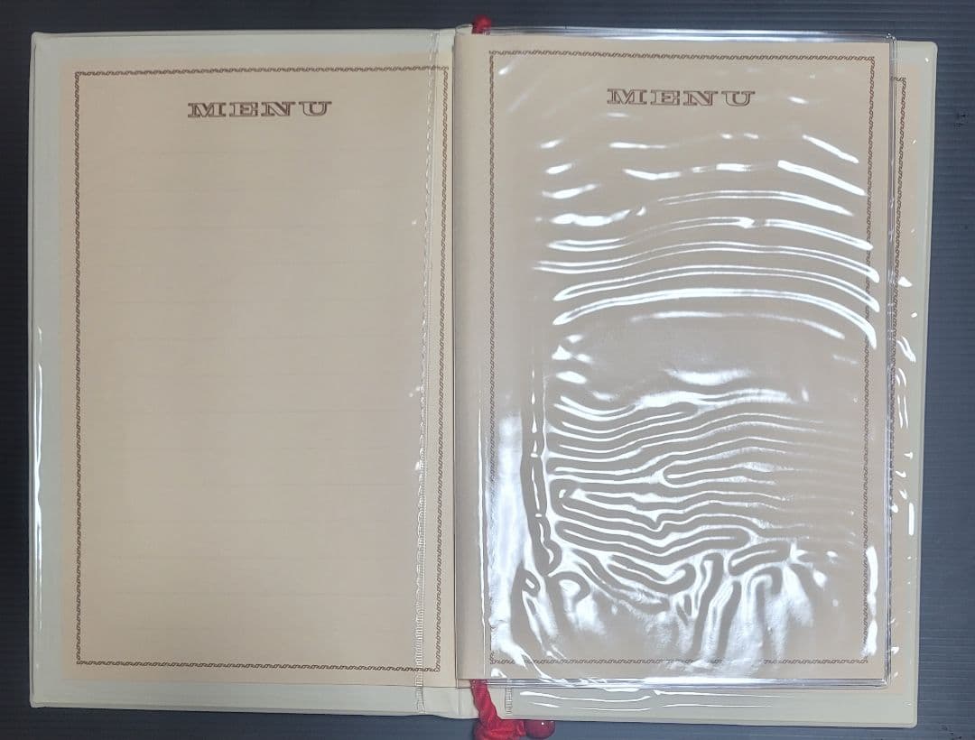 新品■メニュー表11個セット　喫茶純喫茶カフェ高級menu赤ワインレッド