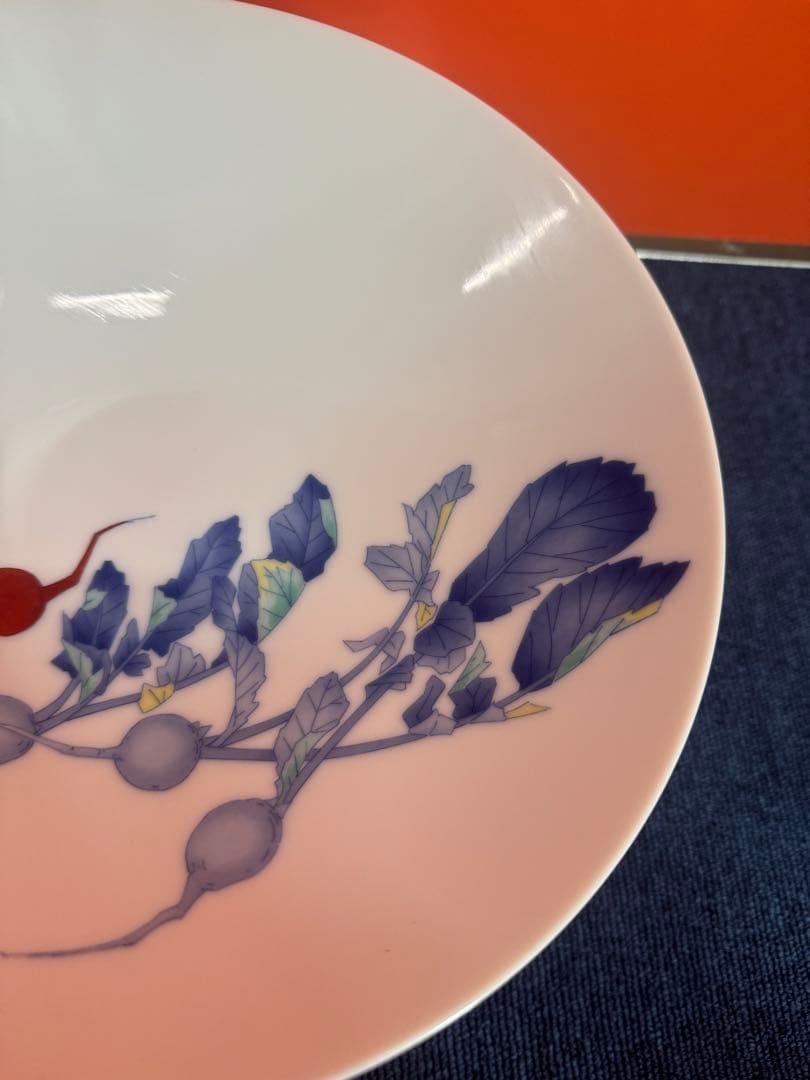 1766 香蘭社　かぶら　深大皿　24cm 未使用