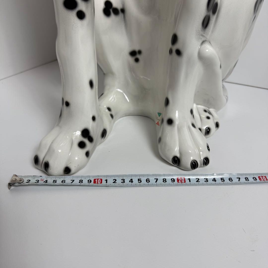 ダルメシアン　特大87cm イタリア製 Demain 陶器製 オブジェ 置物