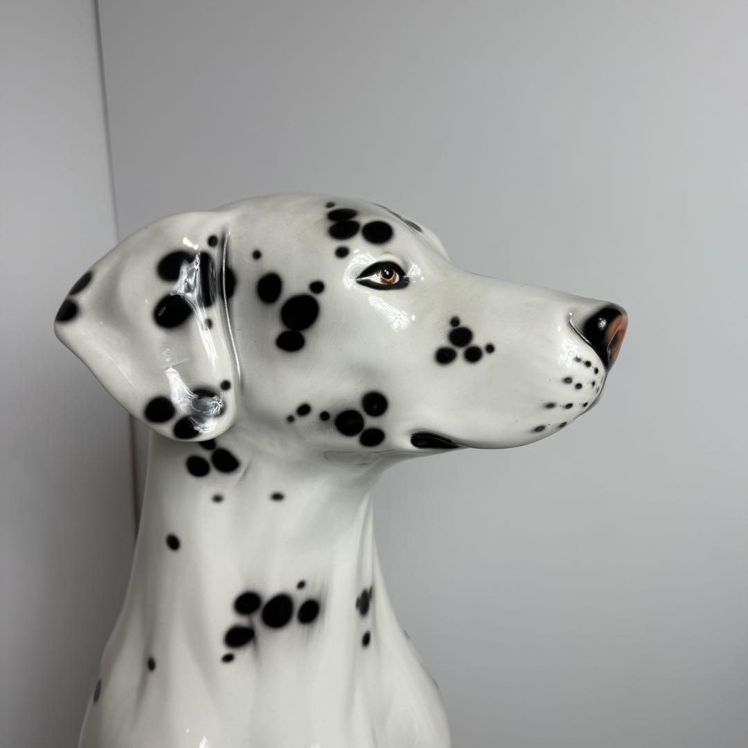 ダルメシアン　特大87cm イタリア製 Demain 陶器製 オブジェ 置物